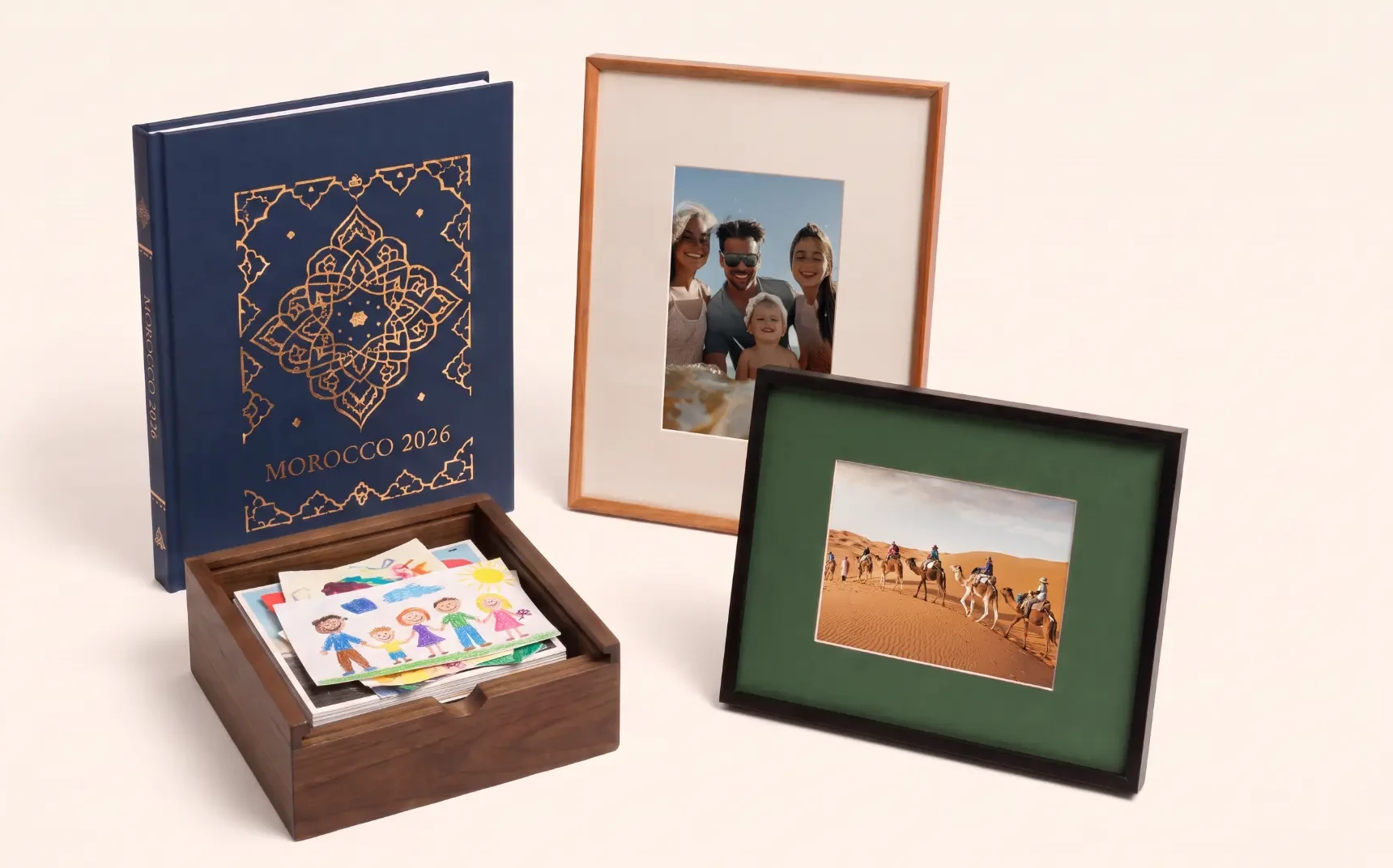 MYKEEPO collection: one photo album, two picture frames and one memory box